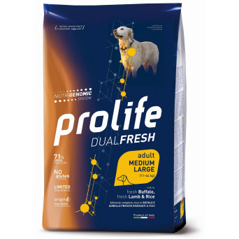 PROLIFE Dual Fresh Adult Bufalo,Agnello&Riso - Medium/Large 2,5kg -