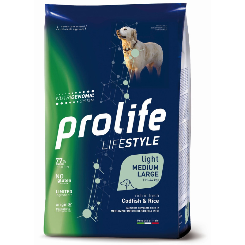 PROLIFE Life Style Adult Light Merluzzo & Riso - Medium/Large 2,5kg
