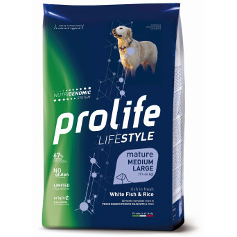 Prolife Cane Life Style Mature Pesce bianco& Riso - Medium/Large 12 kg - 