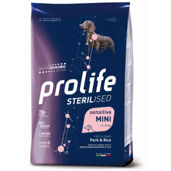 Prolife Cane Sterilised Sensitive Adult Schweinefleisch & Reis - Mini 2kg