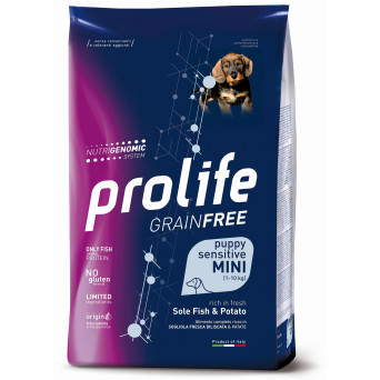 Prolife Cane Grain Free Puppy Sensitive Sogliola&Patata - Mini 2kg - 
