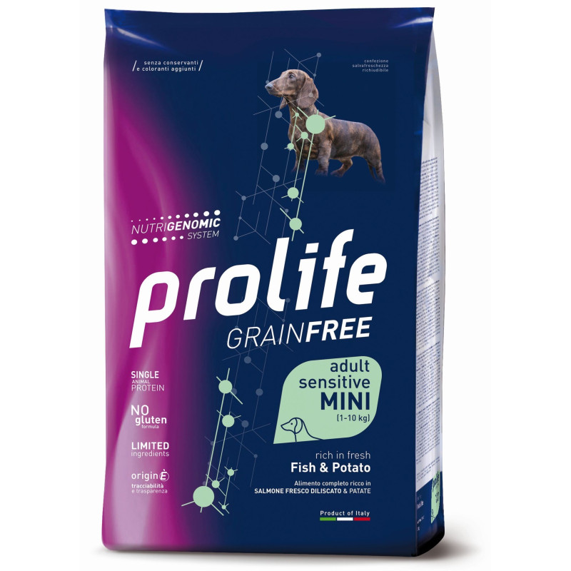 Prolife Chien Grain Free Adult Sensitive Poisson et Pomme de terre - Mini 2 kg