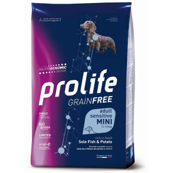 Prolife Cane Grain Free Adult Sensitive Sogliola&Patata - Mini 2kg - 