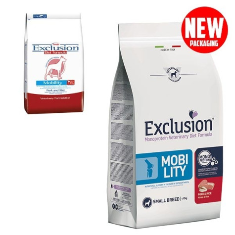 EXCLUSION Diet Mobility Small Breed Maiale e Riso 2 kg -
