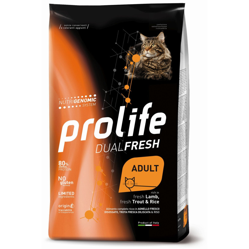 Prolife Chat Dual Fresh Adult Agneau Truite Riz 1,5 kg