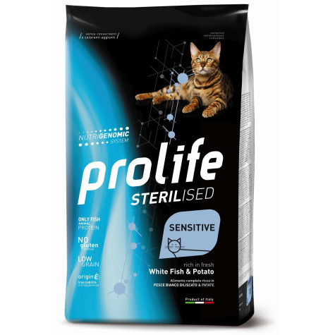 Prolife Chat Sterilised Sensitive Poisson blanc Pomme de terre 1,5 kg