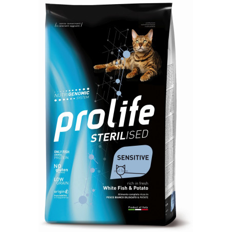 Prolife Gatto Sterilised Sensitive Pesce bianco Patata 1,5 kg - 