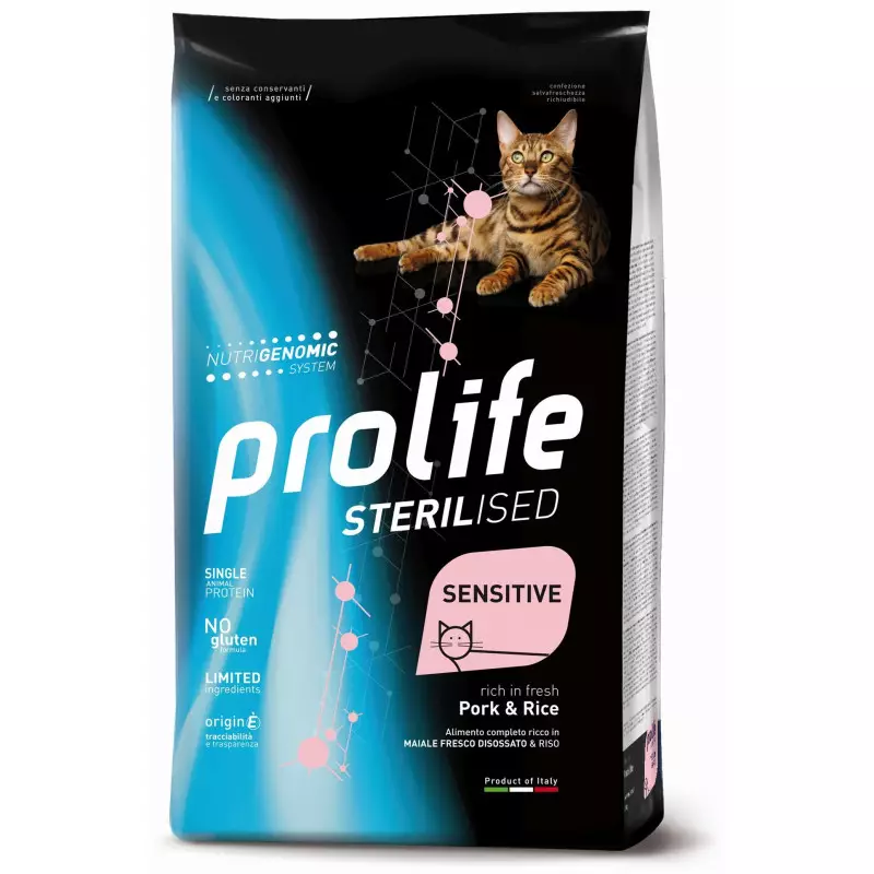 Prolife Cat Sterilized Sensitive Adult Pork Rice 1,5 kg Prolife Cat Sterilized Sensitive Adult Pork Rice 1,5 kg