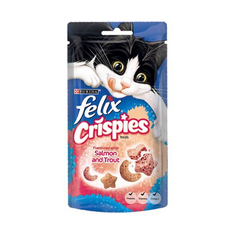 FELIX CRISPIES Saumon et Truite 8 x 45 g(friandise)