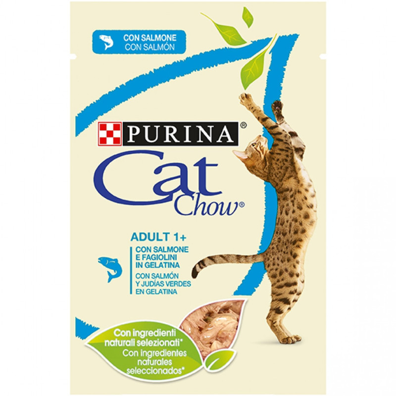 CAT CHOW ADULT+1 buste SALMONE  24 bustine 85 gr.