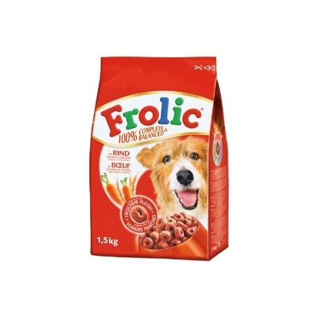 FROLIC Crocchette ad anello Manzo e Carote per taglia Medium-Large 1,5 kg. - 