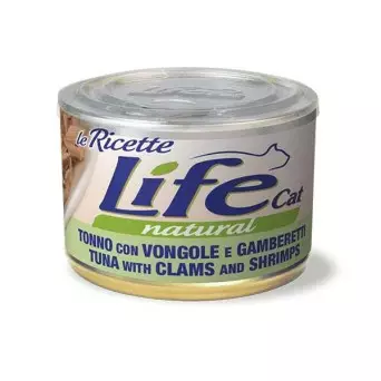 LIFE RECIPES CAT TUNA CLAMS SHRIMP 150 gr.