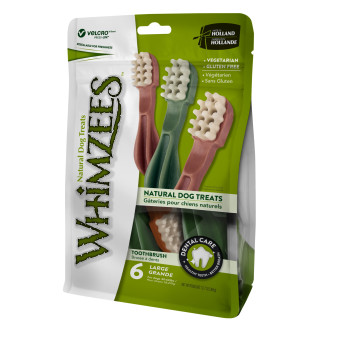 Whimzees Natural Toothbrush L (weight 18-27) 6 snacks