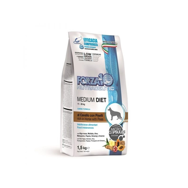 FORZA10 Medium Diet cheval et petits pois 12 kg FORZA10 Medium Diet cheval et petits pois 12 kg