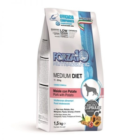 FORZA10 Medium Diet Maiale con Patate 12 kg. - 