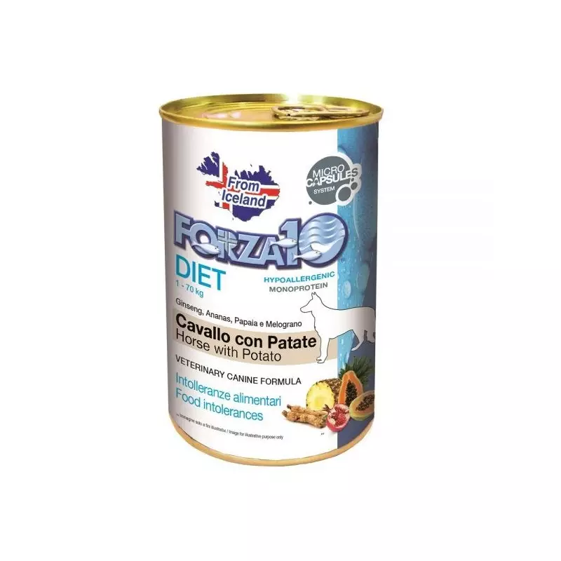 Forza10 Dog Patè Diät Pferd mit Kartoffeln 400 g