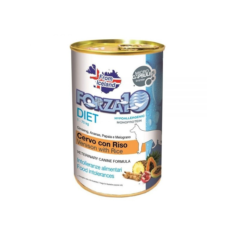 Forza10 Chien Patè Diet Cerf et Riz 400 g