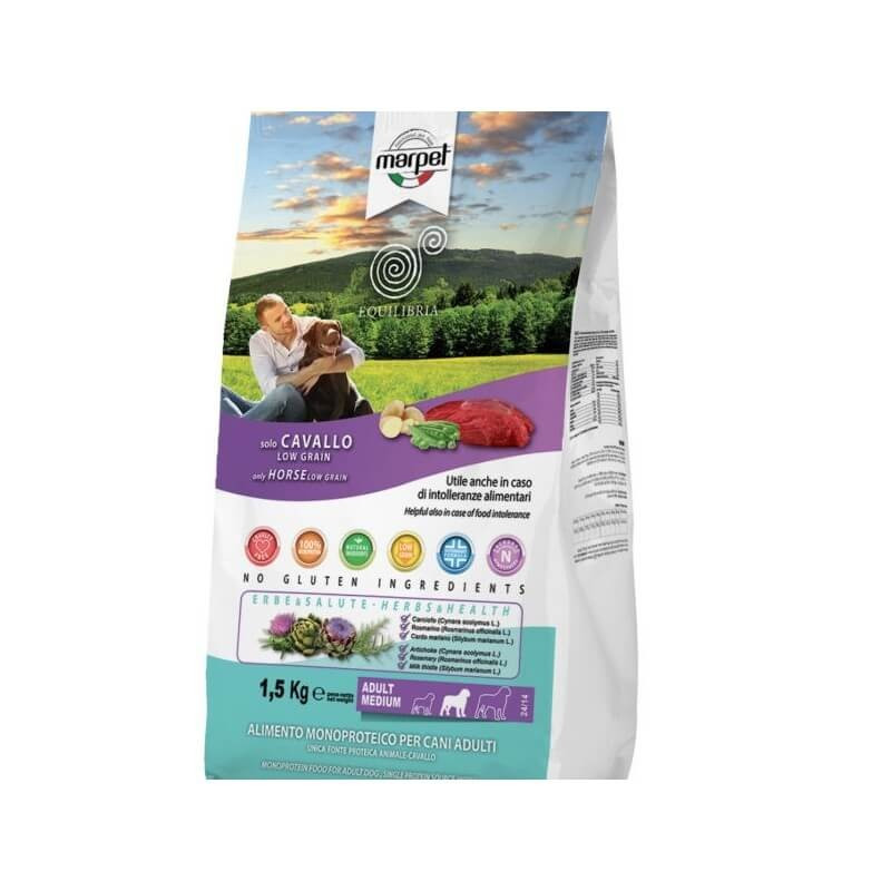 MARPET - Chien Equilibria Low Grain 100% cheval Mini Adult 1,5 kg MARPET - Chien Equilibria Low Grain 100% cheval Mini Adult 1,5 kg