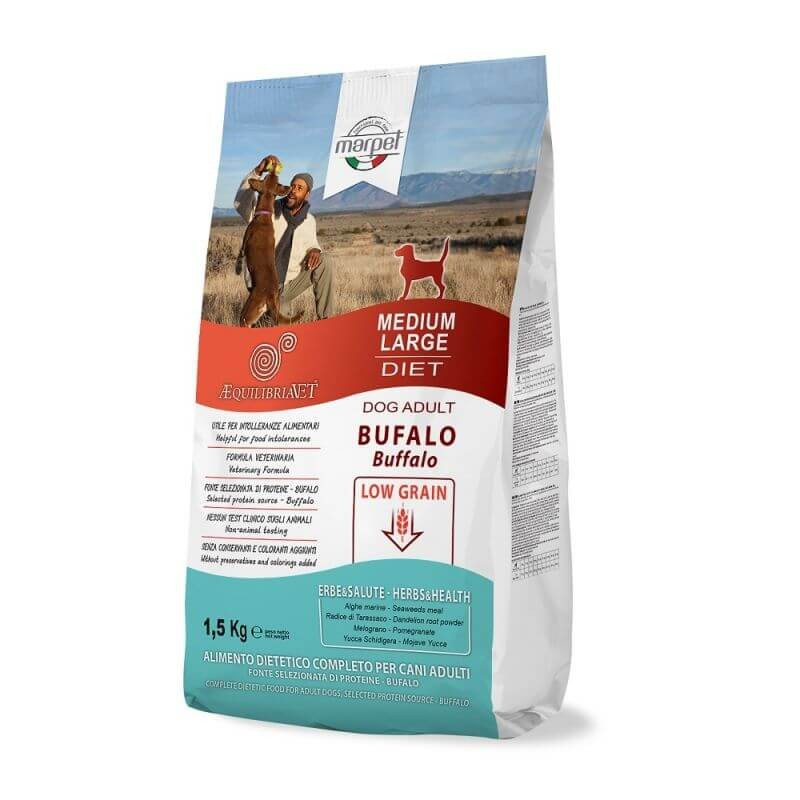 MARPET - Chien Equilibria Low Grain 100% Bufalo Medium Adult 1,5 kg MARPET - Chien Equilibria Low Grain 100% Bufalo Medium Adult 1,5 kg