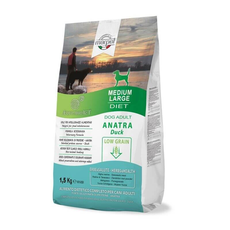 Marpet - Cane Equilibria Low Grain 100% Anatra Medium Adult 1.5 Kg.