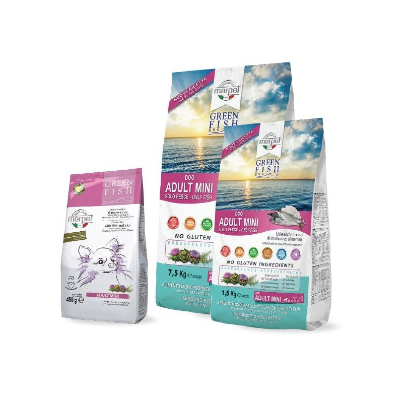 Marpet - Chien Green Fish Adult Mini 7,5 kg Marpet - Chien Green Fish Adult Mini 7,5 kg