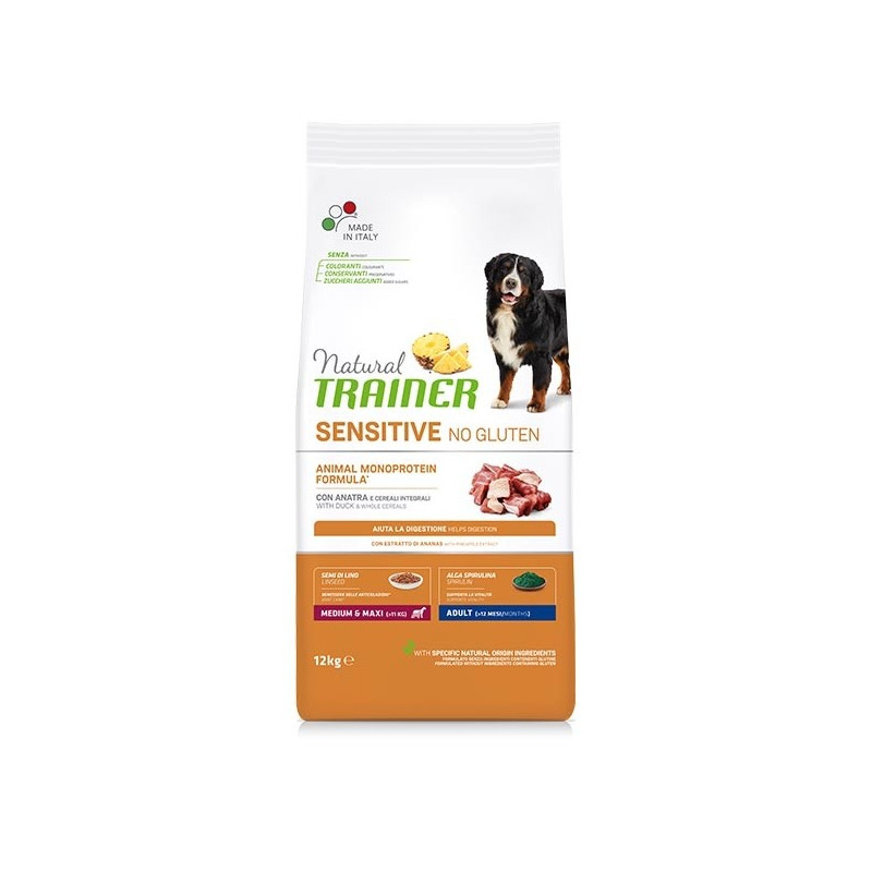 TRAINER Natural Sensitive Adult Medium et Maxi canard 12 kg TRAINER Natural Sensitive Adult Medium et Maxi canard 12 kg