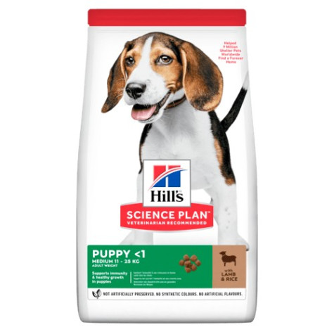 Hill's Cane Puppy Medium mit Lamm und Reis 12 kg.