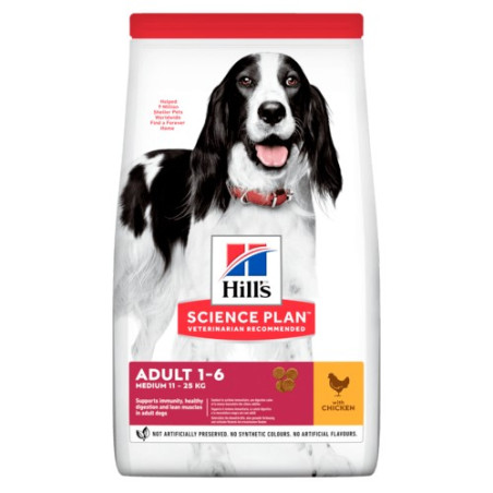 Hill's adult medium cane pollo 12 kg - 