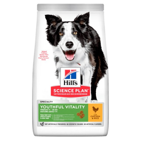 HILL'S Chien Youthful Vitality mature adult 7+ medium Poulet 12 kg