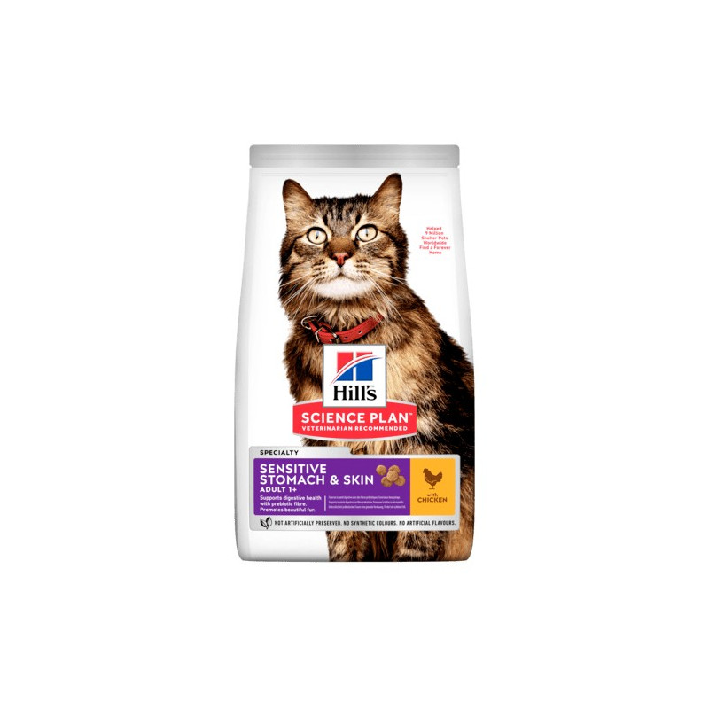 HILL'S Science Plan Adult Sensitive Stomach et Skin avec poulet 1,5 kg