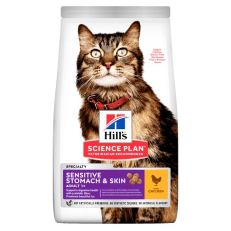 HILL'S Science Plan Adult Sensitive Stomach et Skin avec poulet 1,5 kg