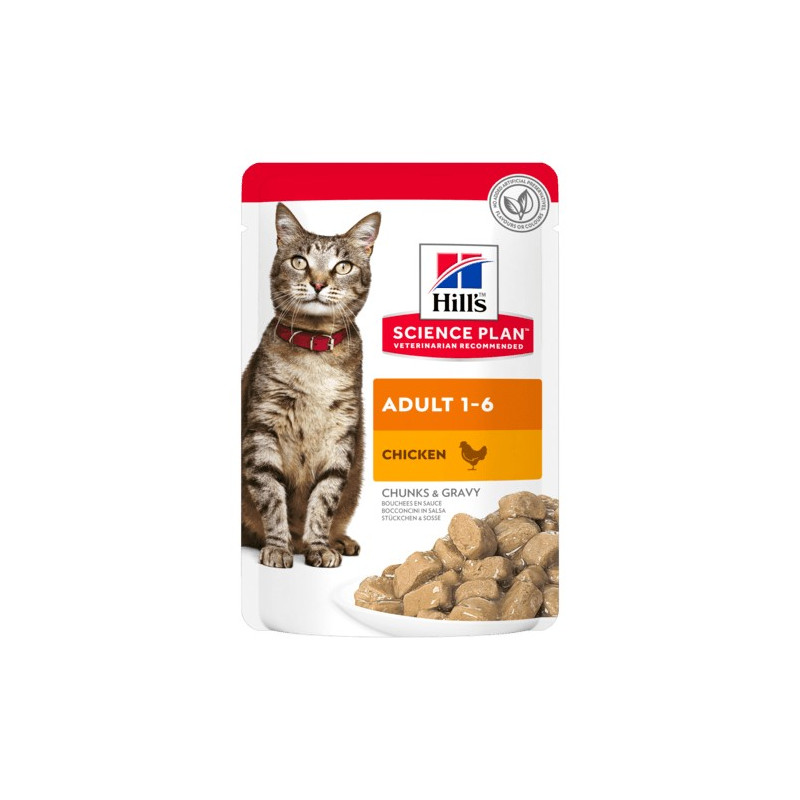 Hill's Chat Adult Teneri bouchées in Salsa al poulet 85 g Hill's Chat Adult Teneri bouchées in Salsa al poulet 85 g