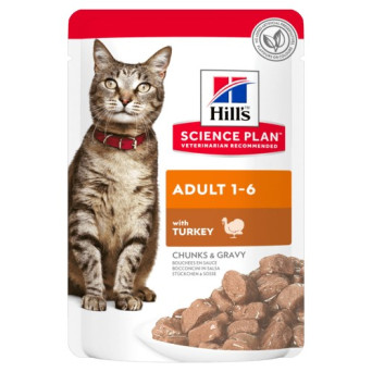 Hill's Adult Cat Tender chunks in turkey sauce 12x85 g