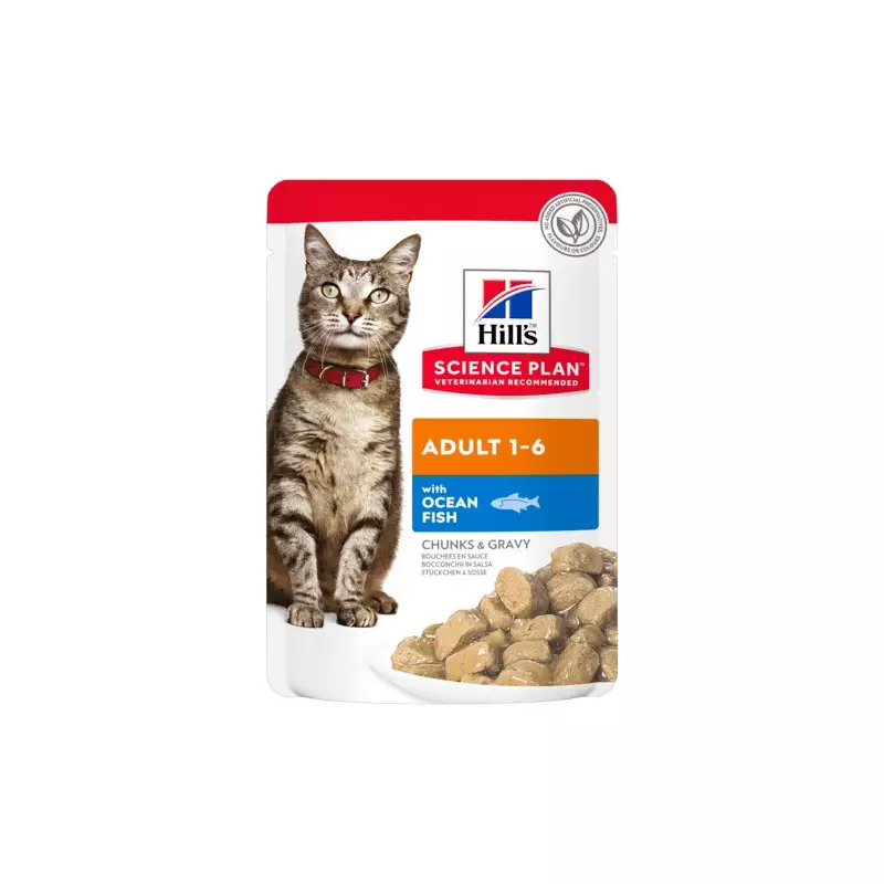 Hill's Gatto Zarte Häppchen in Fischsauce für Erwachsene 85 gr.