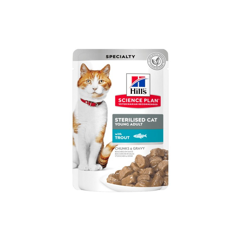 HILL'S Sterilised Young Adult truite Teneri bouchées in Salsa 85 g
