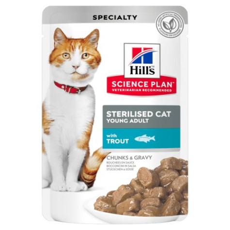 HILL'S Sterilised Young Adult truite Teneri bouchées in Salsa 85 g