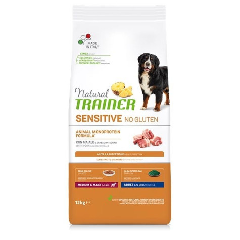 Trainer Natural Sensitive Adult Medium et Maxi porc 3 kg