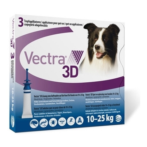 Ceva - Vectra 3D blu per cani 10-25 kg - 