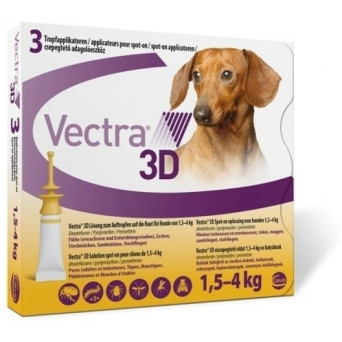 Ceva Vectra 3D gelb für Hunde 1,5-4 kg