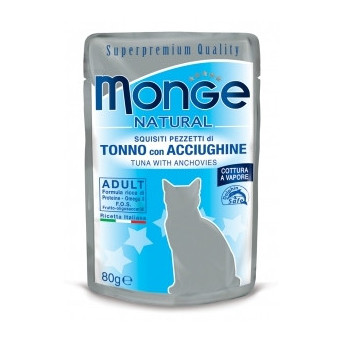 Monge Gatto Natural Tonno Acciughine 80 gr. - 