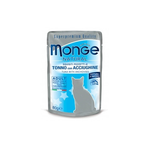 Monge Chat Natural Thon Acciughine 80 g