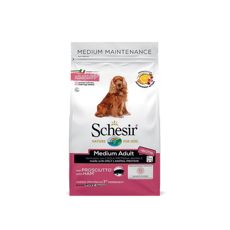 SCHESIR Chien adult medium jambon 12 kg SCHESIR Chien adult medium jambon 12 kg