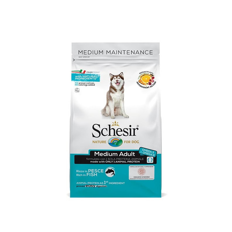 SCHESIR Chien adult medium Poisson 12 kg