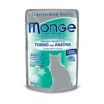 Monge Natural Superpremium Cotti a Vapore con Tonno e Anatra 80 gr. - 