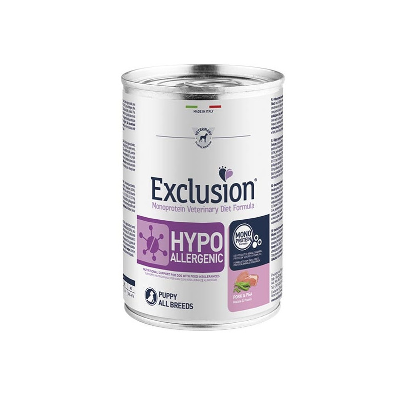 EXCLUSION Diet Hypoallergenic Puppy porc petits pois 6 x 400 g EXCLUSION Diet Hypoallergenic Puppy porc petits pois 6 x 400 g
