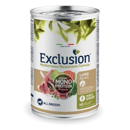 EXCLUSION Mediterraneo Monoproteico adult  Agnello 400 g - 