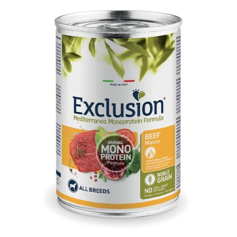 EXCLUSION Mediterraneo Monoprotéique adult Bœuf 400 g