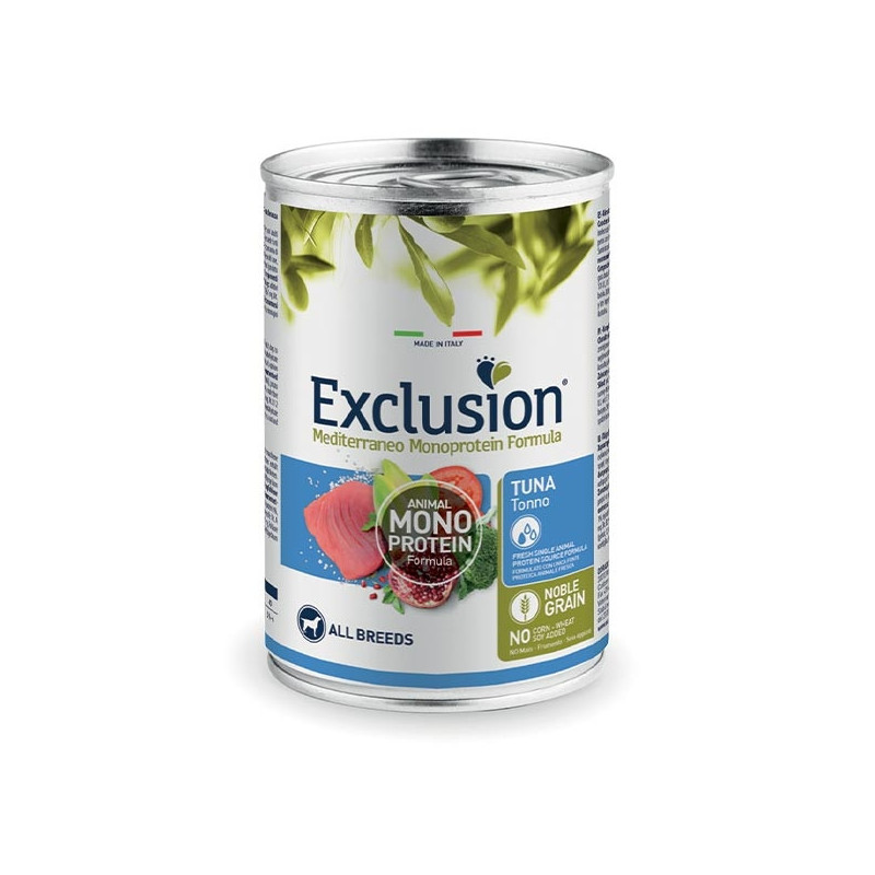 EXCLUSION Mediterraneo Monoprotéique adult au Thon 400 g