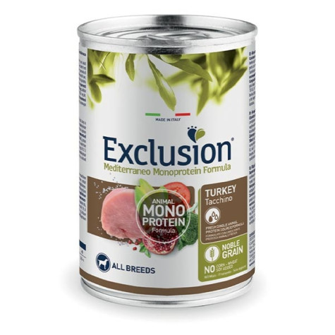 EXCLUSION Mediterraneo Monoprotéique adult Dinde 400 g