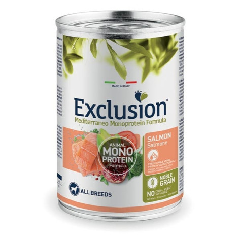 EXCLUSION Mediterraneo Monoprotéique adult au Saumon 400 g
